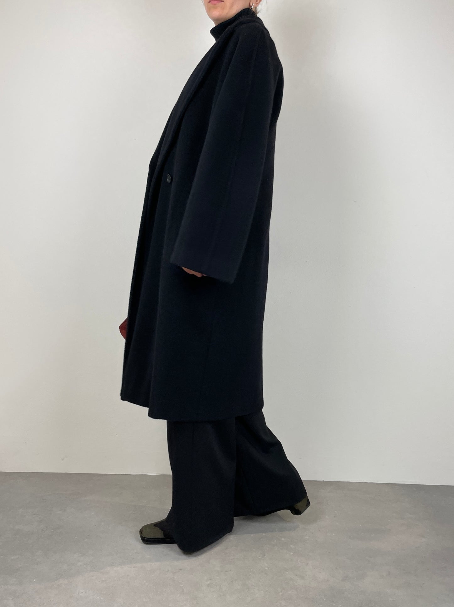 Black wool coat