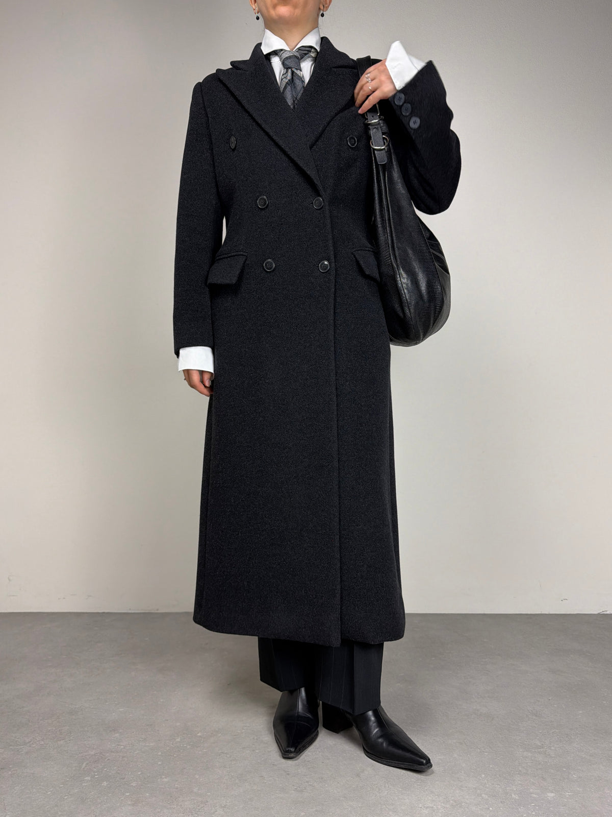 GIANFRANCO FERRÈ STUDIO cappotto in lana e angora
