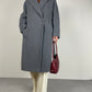 Cappotto in beaver di pura lana vergine color grigio