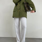Blazer vintage in lana verde oliva