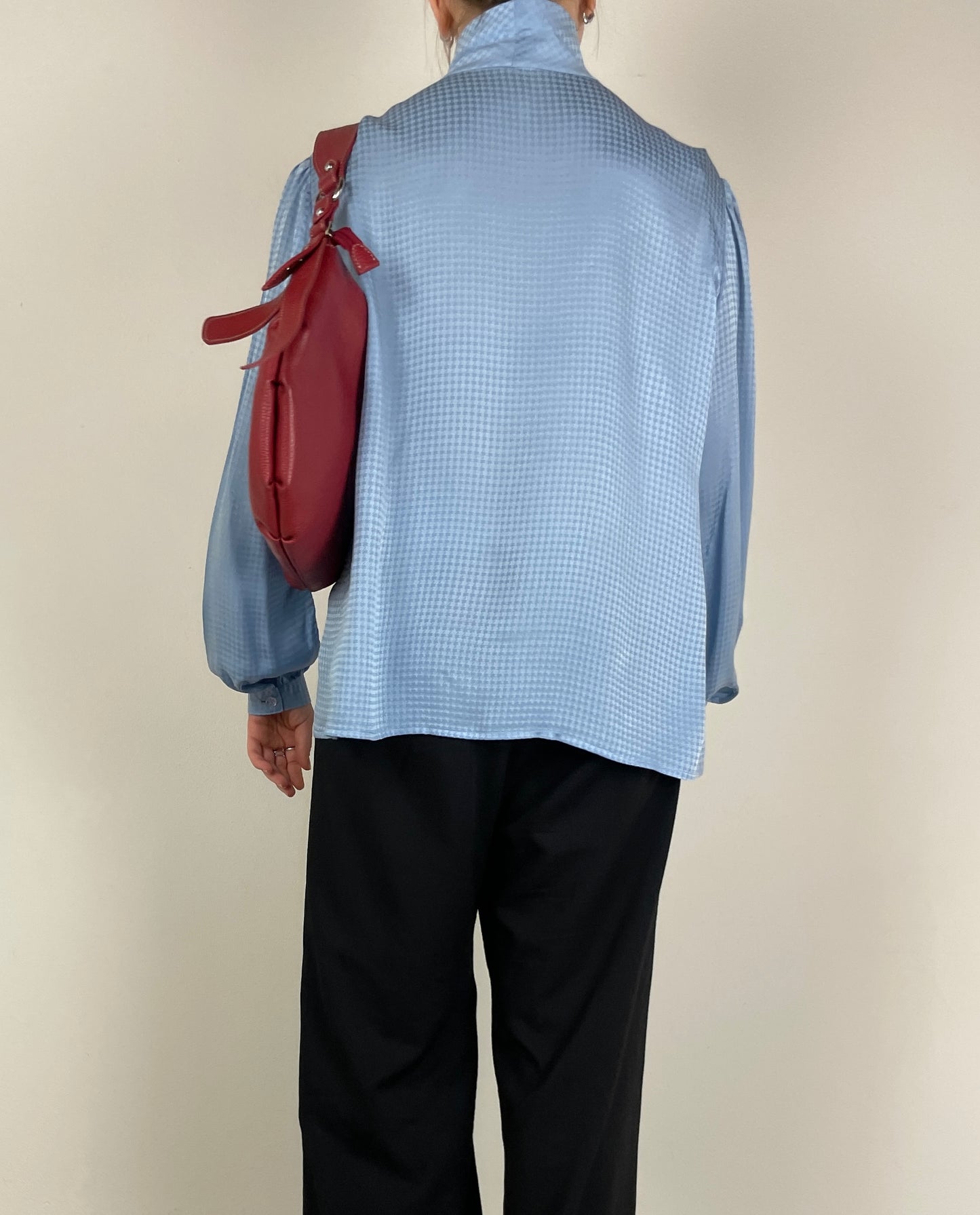 Light blue silk blouse