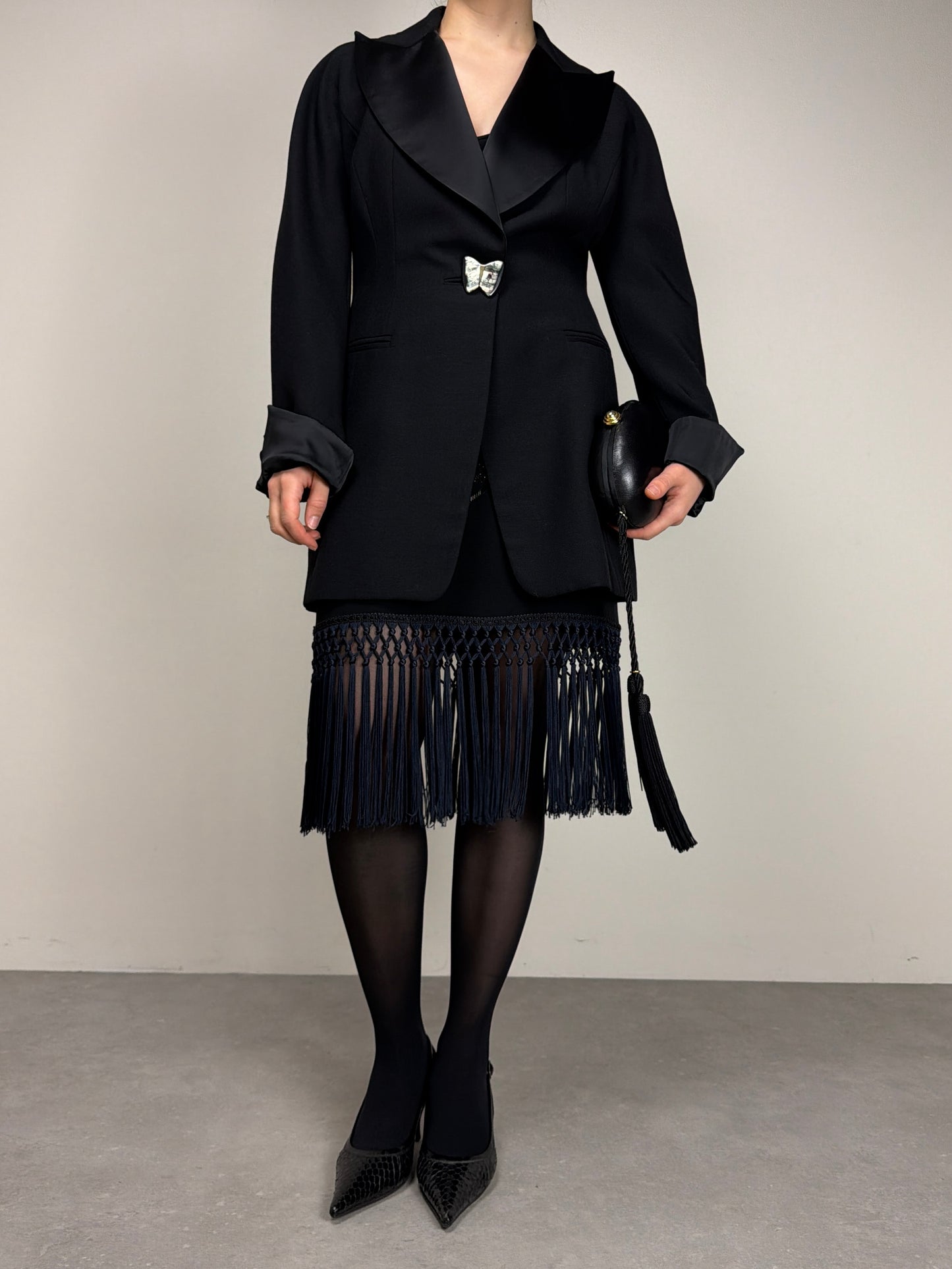 Blazer stile smoking vintage made in Italy in lana