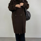 Maxi bag in vera pelle marrone