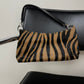 Real leather zebra bag