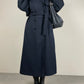 Trench blu con gilet tartan staccabile