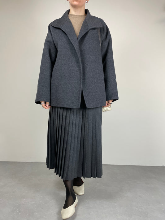 MAX MARA giacca in drap di lana e angora doppiato
