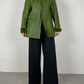 Olive green shearling jacket