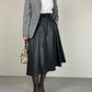 Gonna midi in vera pelle
