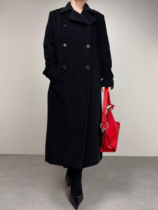 Cappotto vintage Made in Italy in angora, lana e cashmere