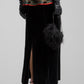 Gonna Yves Saint Laurent in velluto di cotone nero