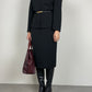 Made in Italy black skirt suit