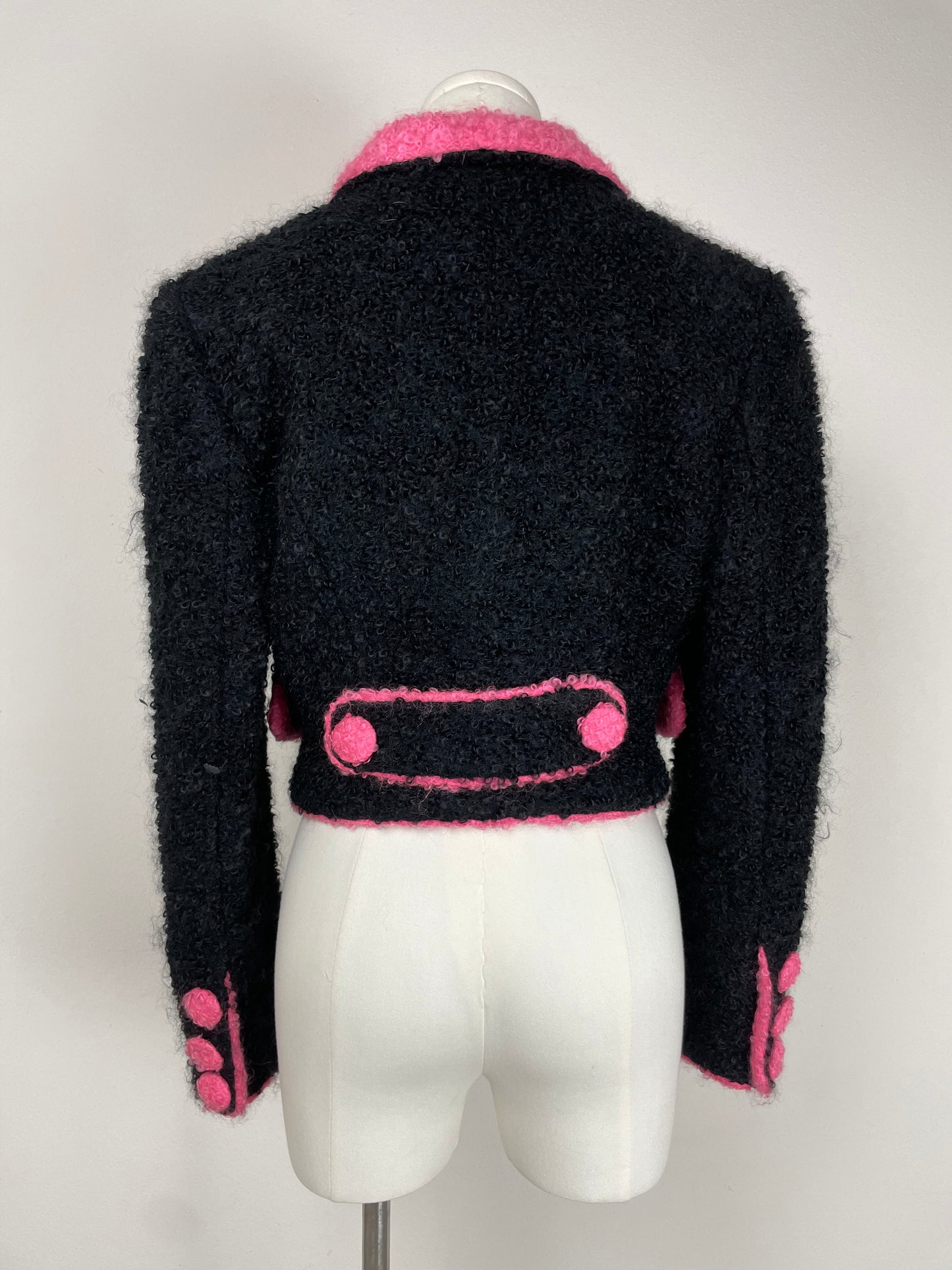 Giacchina vintage Made in France in lana bouclé