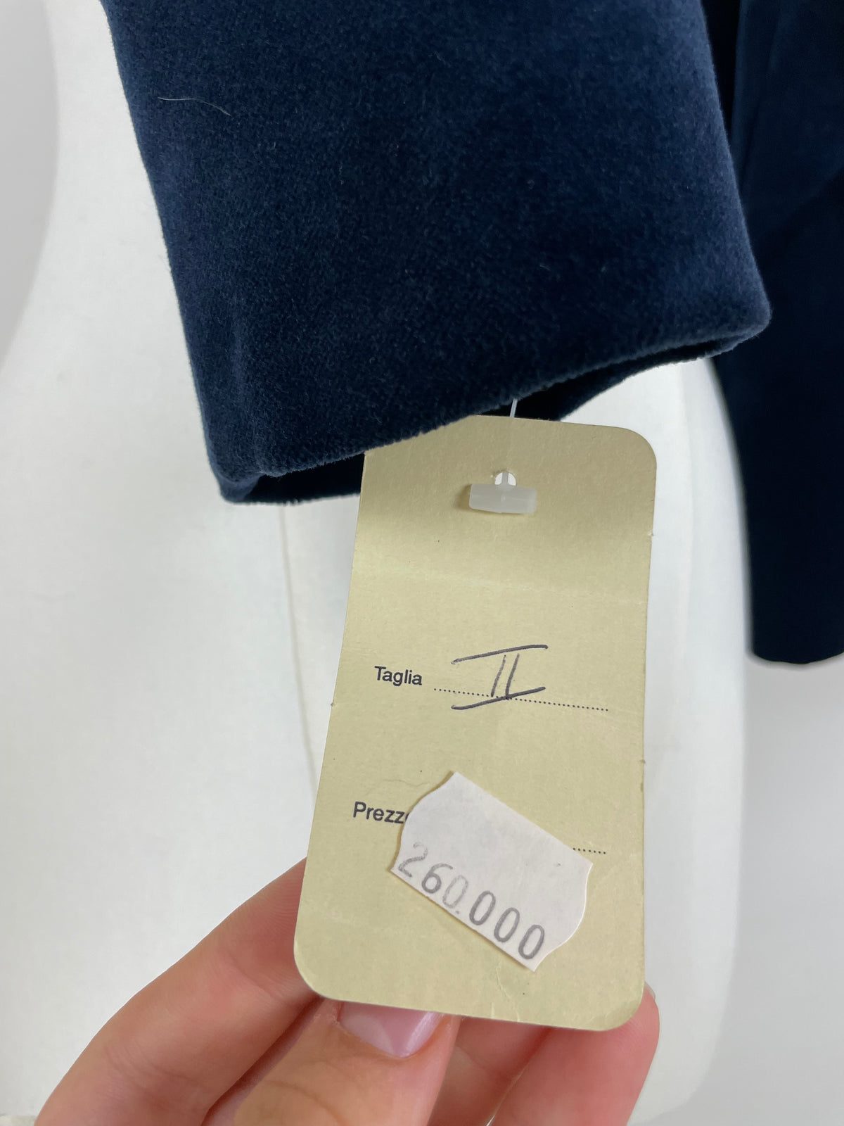 Blazer in velluto di cotone blu notte