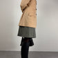 Blazer sartoriale in lana e cashmere con inserti in pelle scamosciata