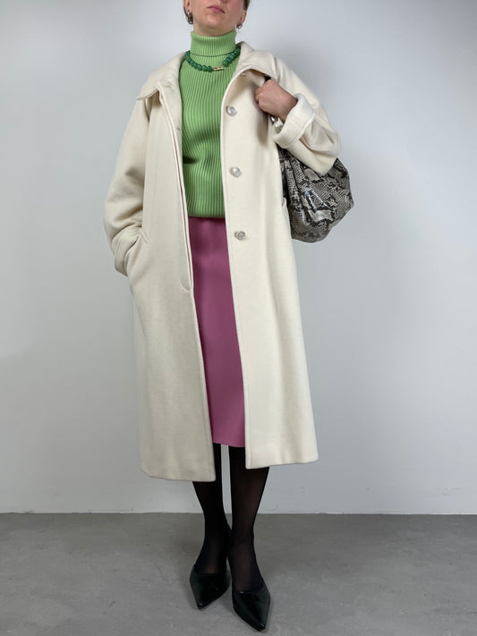 MAX MARA cappotto in lana color crema