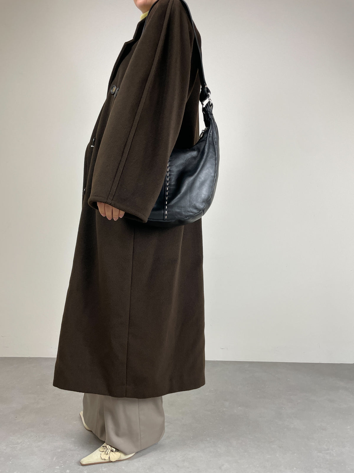 Hobo bag in vera pelle made in Italy