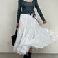 Asymmetric midi cotton skirt