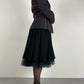 Blazer strutturato con profili in pelle arancione