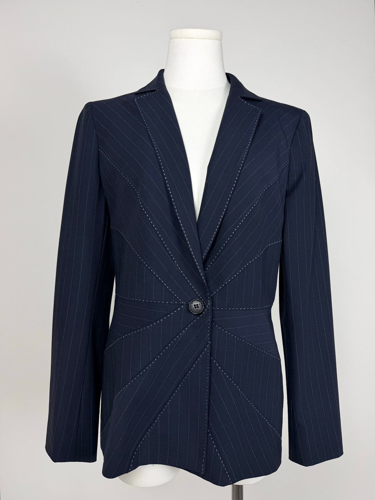 MOSCHINO Cheap and Chic blazer in lana gessato con impunture