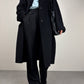 JIL Sander cappotto in drap di angora nero
