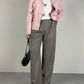 Giacca in vera pelle rosa