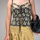 Top vintage in pizzo con intreccio