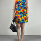 Abitino vintage anni ‘70 in cotone floreale con fiocchi