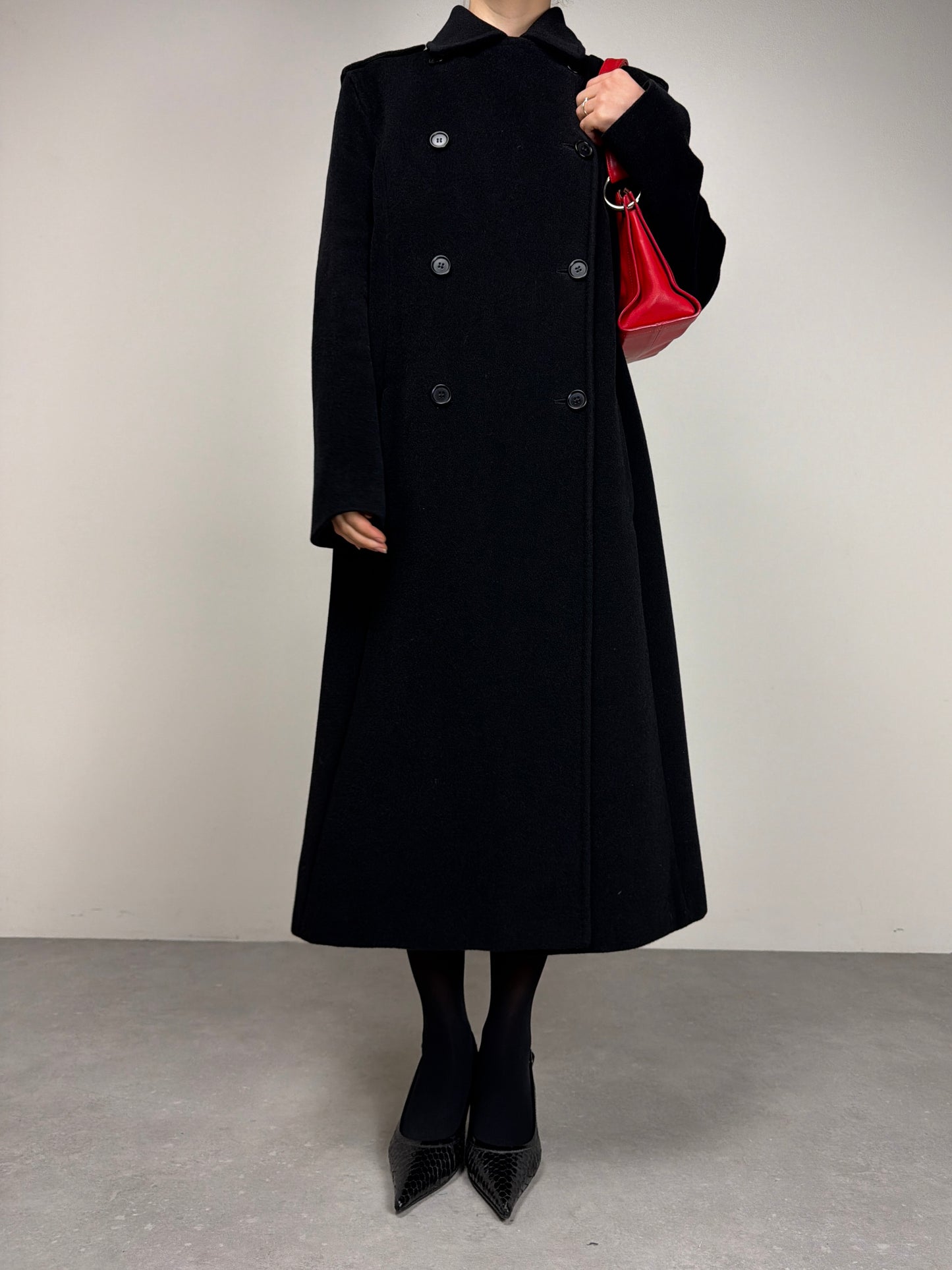 Cappotto vintage Made in Italy in angora, lana e cashmere