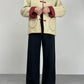 Piumino vintage in seta e cotone double face
