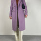 Cappotto in beaver di lana, cashmere e angora color glicine