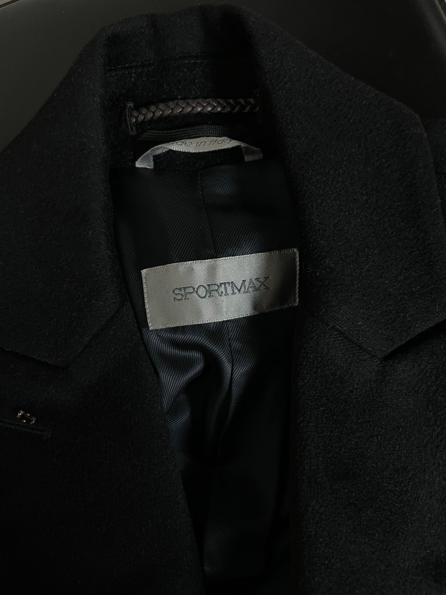 SPORTMAX Black wool coat