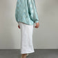 Blusa vintage in seta jacquard