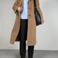 Cappotto in pura lana color cammello Made in Italy