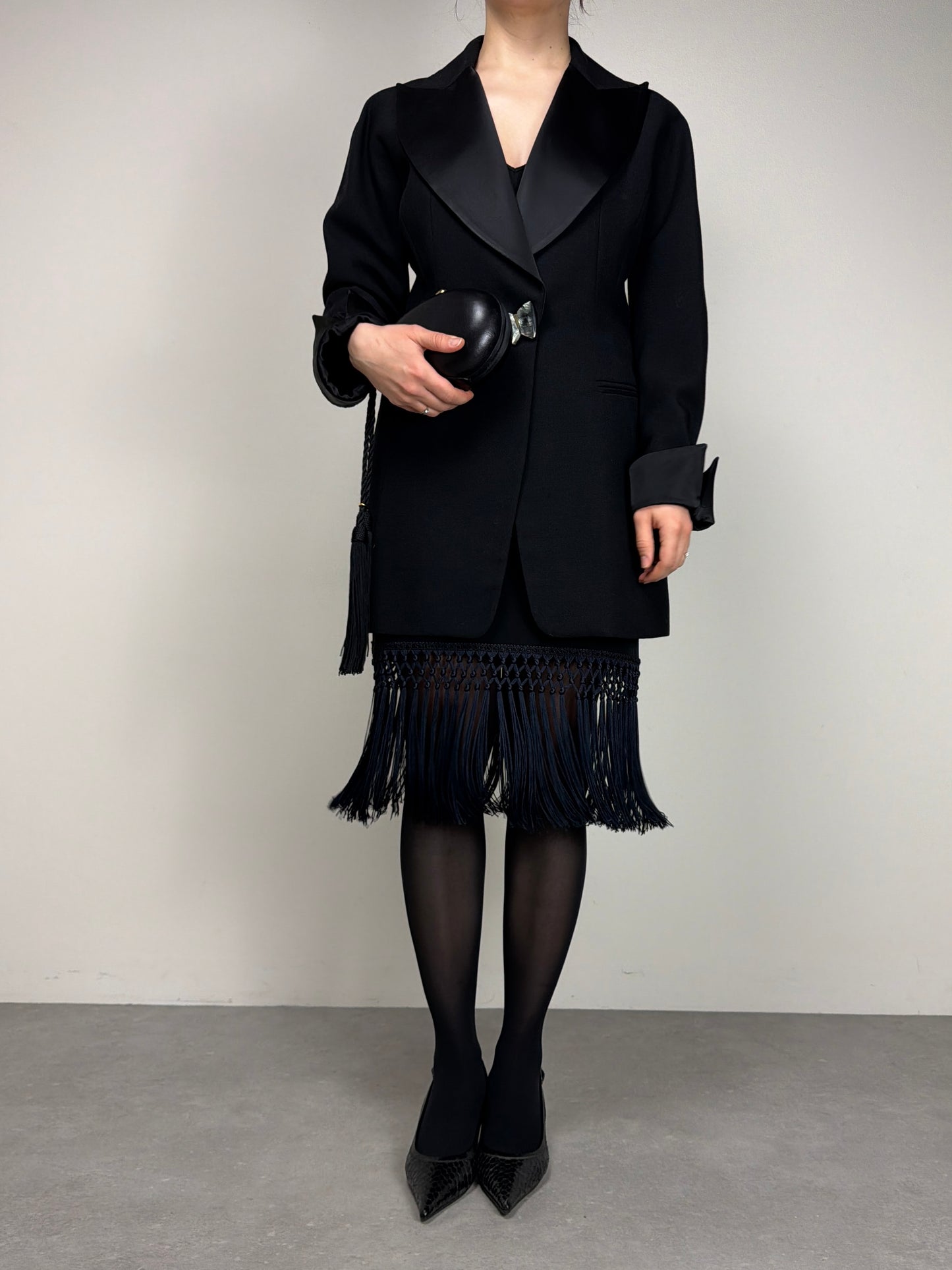 Blazer stile smoking vintage made in Italy in lana