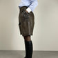 Bermuda vintage made in Italy in vera pelle marrone