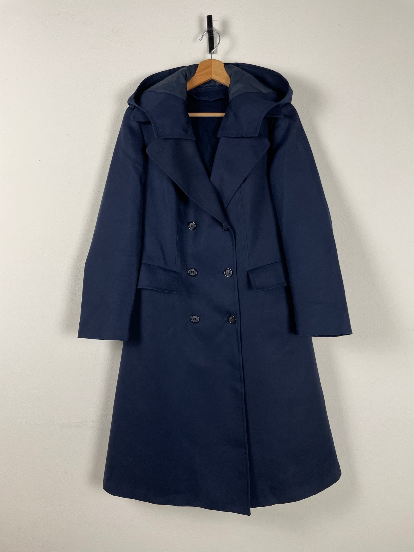 Blue trench coat