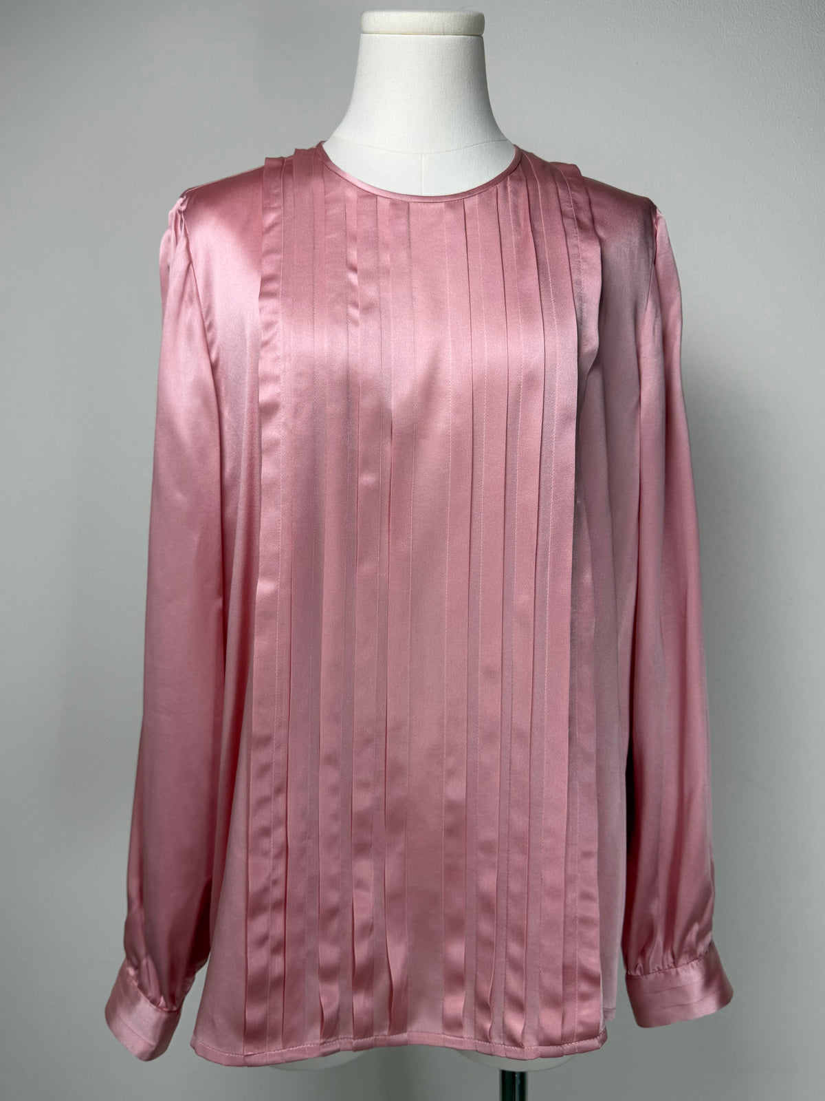 Blusa vintage in pura seta rosa