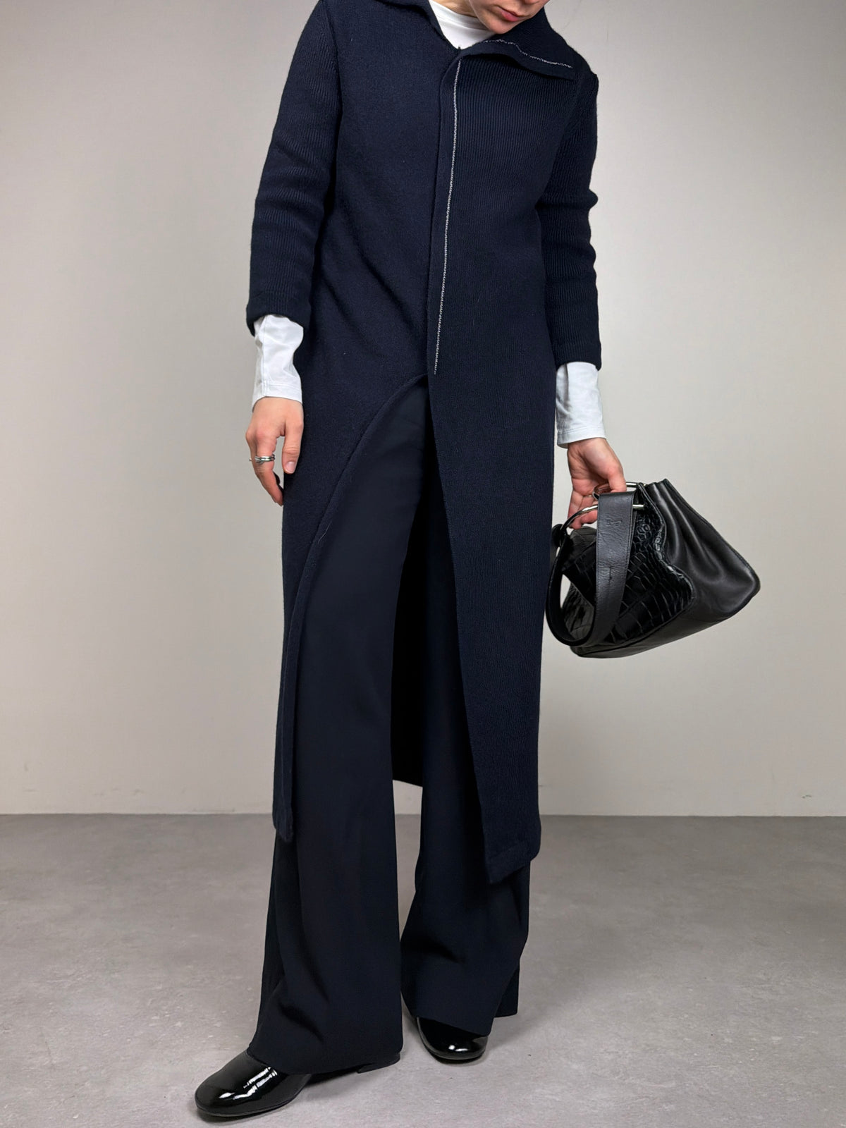 JIL SANDER abito tunica in lana blu