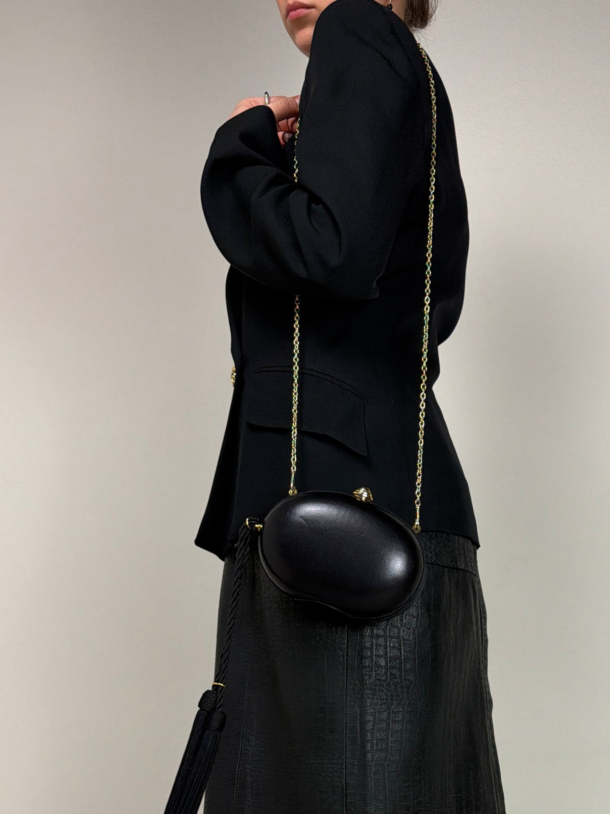 Clutch vintage in pelle