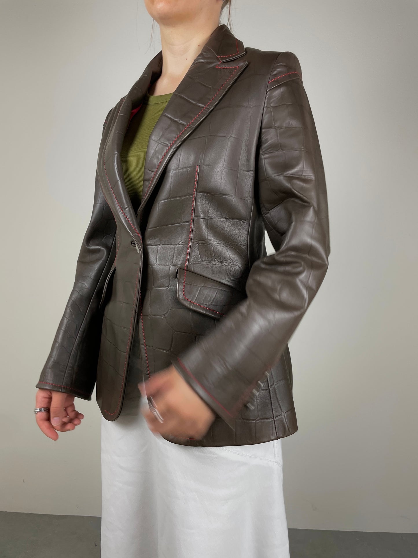 Perfect leather blazer