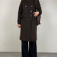 Cappotto in misto lana marrone