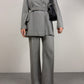 MAX MARA completo grigio in lana e viscosa