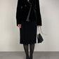 Armani Collezioni blazer in velluto nero con inserto in raso