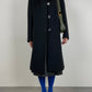 Wool soft black coat