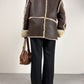 Shearling vintage made in Italy marrone con pelo beige