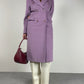 Cappotto in beaver di lana, cashmere e angora color glicine