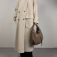 Borsa hobo in vera pelle color tortora