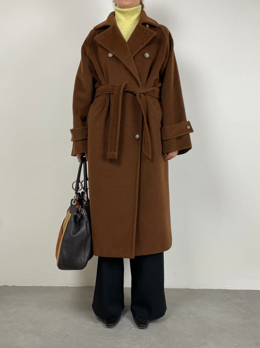 MAX MARA cappotto marrone cioccolato