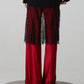 Pantalone in pura seta tagliato in sbieco