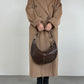 Cappotto vintage cammello in lana, angora e cashmere